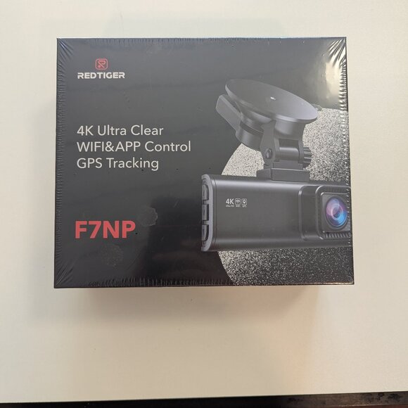REDTIGER Dash Cam Front and Rear - Full HD w/ 32GB SD Card, Wi-Fi GPS - NEW - Picture 1 of 5